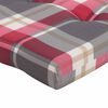 vidaXL Coussins de chaise 2 pcs Vichy Rouge 58 x 77 x 4,5 cm