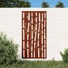 vidaXL D&eacute;coration murale jardin 105x55 cm acier corten design bambou