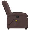 vidaXL Fauteuil de massage inclinable Marron fonc&eacute; Tissu