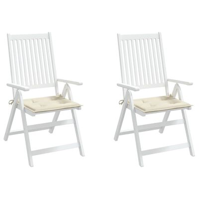 vidaXL Coussins de chaise de jardin lot de 2 crème 50x50x3 cm