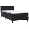vidaXL Sommier &agrave; lattes de lit avec matelas noir 90x210 cm velours
