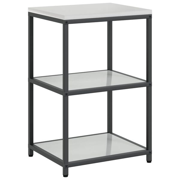 vidaXL Rangement de cuisine avec &eacute;tag&egrave;re Argent 60 x 50 x 92 cm Acier