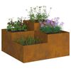 vidaXL Cache-pot de jardin Rouill&eacute; 80 x 80 x 48 cm