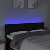 vidaXL T&ecirc;te de lit &agrave; LED Noir 160x7x78/88 cm Tissu