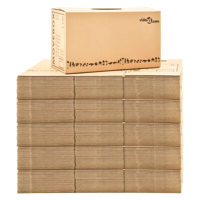 vidaXL Boîtes de déménagement Carton XXL 100 pcs 60x33x34 cm