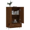 vidaXL Buffet haut ch&ecirc;ne marron 69,5x31x115 cm bois d'ing&eacute;nierie