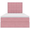 vidaXL Lit avec rangement et matelas Rose 120 x 200 cm Velours