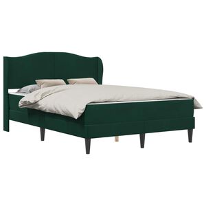 vidaXL Cadre de lit 2 pcs Vert fonc&eacute; 120 x 190 cm Velours