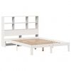 vidaXL Lit biblioth&egrave;que sans matelas blanc 120x190 cm bois pin massif