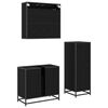vidaXL Ensemble de mobilier de salle de bain 3 pcs Ch&ecirc;ne noir