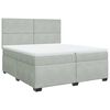 vidaXL Sommier &agrave; lattes de lit et matelas Gris clair 200x200cm Velours