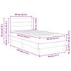 vidaXL Cadre de lit avec matelas Gris fonc&eacute; 90 x 190 cm tissu