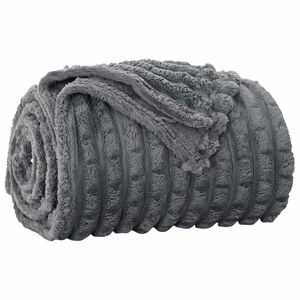 vidaXL Jet&eacute; Gris fonc&eacute; 240 x 220 cm 9.41 kg Toison