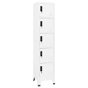 vidaXL Armoire &agrave; casiers Blanc 38x40x180 cm Acier