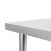 vidaXL Table de travail de cuisine avec étagère 120x60x120 cm Inox