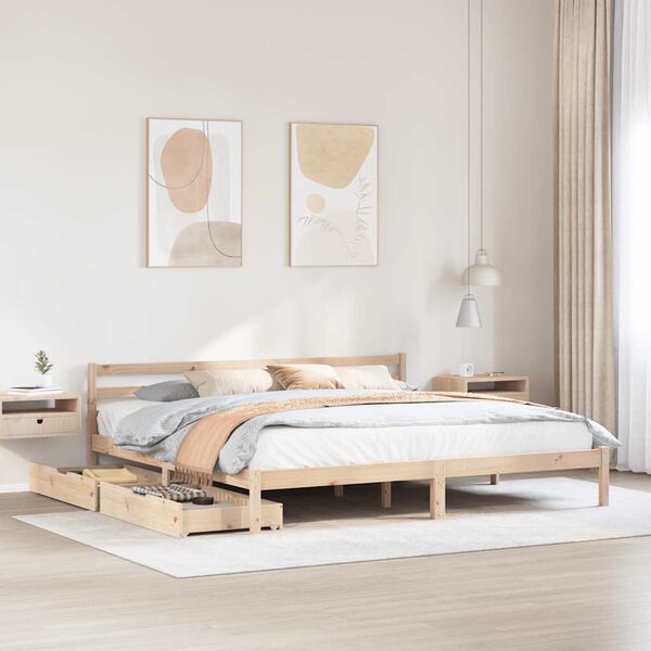 vidaXL Cadre de lit sans matelas 180x200 cm bois massif de pin
