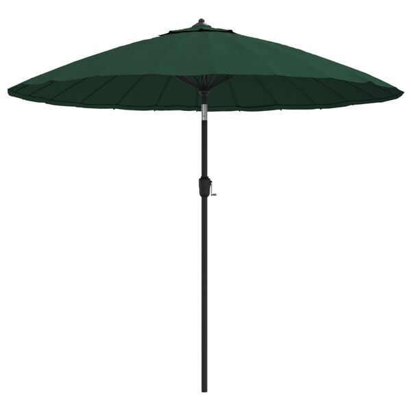 vidaXL Parasol d'ext&eacute;rieur avec m&acirc;t en aluminium 270 cm Vert