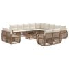 vidaXL Ensemble de canap&eacute; de jardin 14 pc Beige et blanc cr&egrave;me