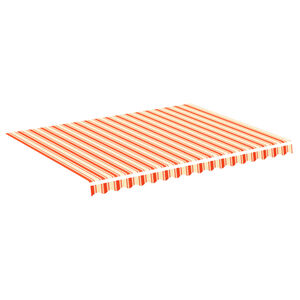 vidaXL Tissu de remplacement pour auvent Jaune et orange 4x3 m