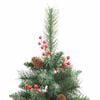 vidaXL Sapin de No&euml;l artificiel Vert 240 cm PVC et m&eacute;tal