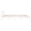 vidaXL Cadre de lit sans matelas bois de pin massif 160x200 cm blanc