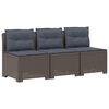 vidaXL Canap&eacute; de jardin 3 places avec coussins look rattan PP