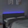 vidaXL Tête de lit à LED Gris foncé 144x5x78/88 cm Tissu