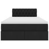 vidaXL Lit avec rangement et matelas avec matelas Noir 120 x 200 cm