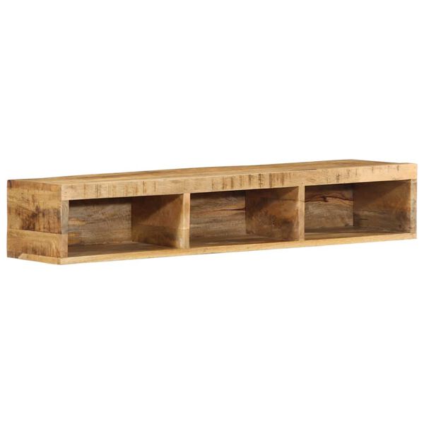 VidaXL Meuble TV mural 100x30x19 cm bois massif de manguier brut