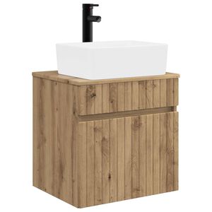 vidaXL Meuble de lavabo mural Ch&ecirc;ne artisanal 49 x 41 x 63 cm