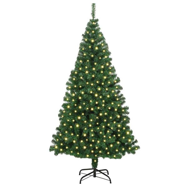 vidaXL Sapin de No&euml;l artificiel Vert 180 cm PVC, Acier et Plastique