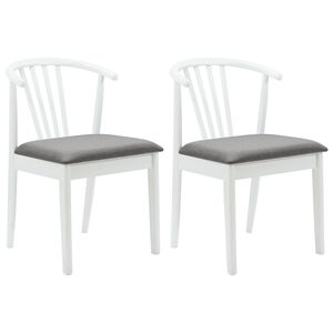 vidaXL Chaise de salle &agrave; manger 2 pc Bois de caoutchouc massif