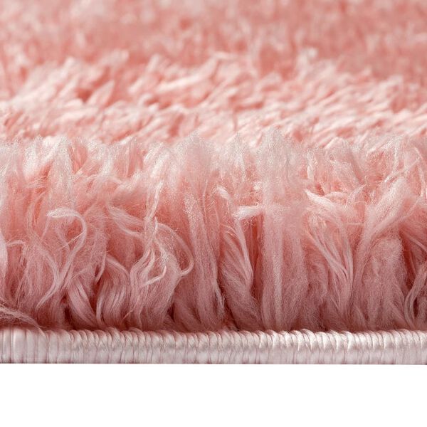 vidaXL Tapis shaggy &agrave; poils hauts Rose 100x200 cm 50 mm
