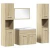 vidaXL Ensemble de meubles de salle de bain 5 pcs ch&ecirc;ne sonoma