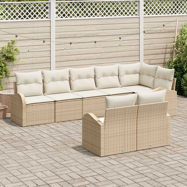 vidaXL Ensemble de canapé de jardin Beige et crème 55 x 55 x 37 cm