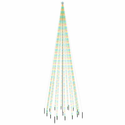 vidaXL Sapin de Noël avec piquet 1134 LED Colorées 800 cm
