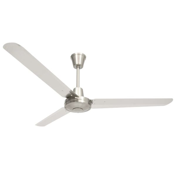 vidaXL Ventilateur de plafond 142 cm Argent&eacute;