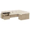 vidaXL Salon de jardin avec coussins 10 pcs beige r&eacute;sine tress&eacute;e