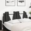 vidaXL Coussin de t&ecirc;te de lit Viana noir et blanc 120 cm similicuir