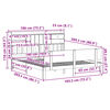 vidaXL Lit biblioth&egrave;que sans matelas 180x200 cm bois massif de pin