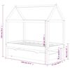 vidaXL Cadre de lit d'enfant avec tiroir Bois de pin massif 70x140 cm