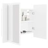 vidaXL Armoire salle de bain &agrave; miroir LED Blanc 60x12x45 cm Acrylique