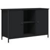 vidaXL Meuble TV noir 100x35x65 cm bois d'ing&eacute;nierie