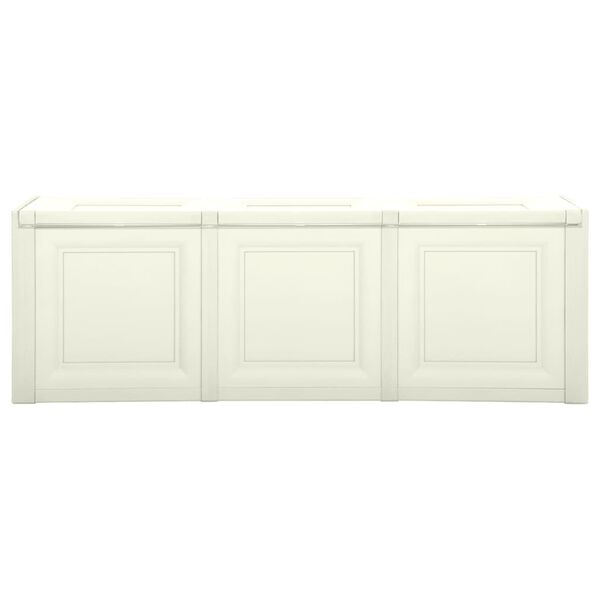 vidaXL Bo&icirc;te &agrave; coussins glace &agrave; la vanille 125x40x42 cm 130 L