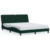 vidaXL Cadre de lit sans matelas vert fonc&eacute; 160x200 cm velours