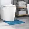 vidaXL Tapis de bain antid&eacute;rapant avec d&eacute;coupe pour toilette Bleu