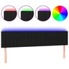 vidaXL T&ecirc;te de lit &agrave; LED Noir 160x5x78/88 cm Tissu