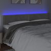 vidaXL T&ecirc;te de lit &agrave; LED Gris clair 200x5x78/88 cm Velours