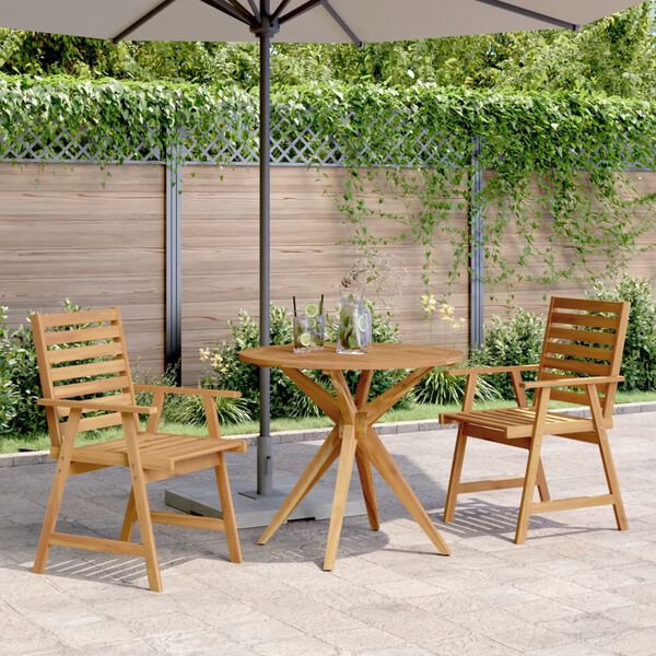 vidaXL Ensemble &agrave; manger de jardin 3 pcs Bois d'acacia solide