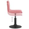 vidaXL Chaise pivotante de salle &agrave; manger Rose Velours